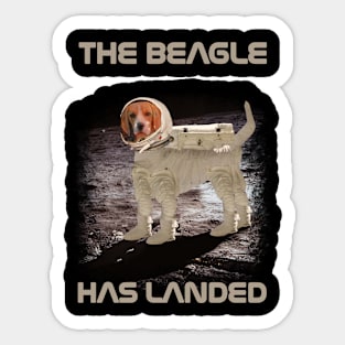 Beagle Space Suit 1969 Moon Landing The Beagle Has Landed Gifts Sticker